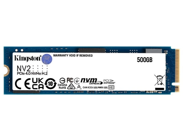 Kingston - Internal hard drive - 500 GB - Solid state drive - NV3 M.2 2280 NVMe Up to 6000 M