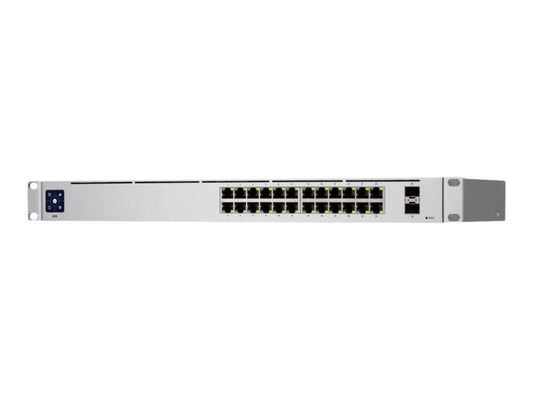 Ubiquiti UniFi Switch USW-24 - Conmutador - Gestionado - 24 x 10/100/1000 + 2 x Gigabit SFP - montaje en rack, sobremesa